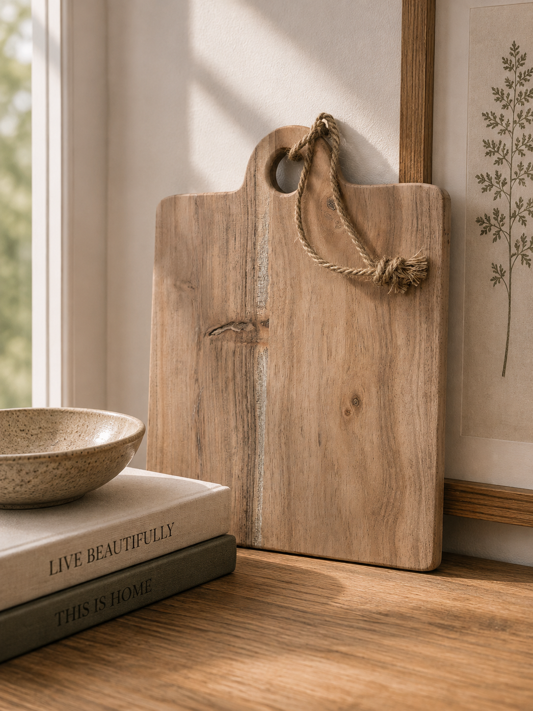 Rustic Acacia Wood Chopping & Serving Board for kitchen and dining
