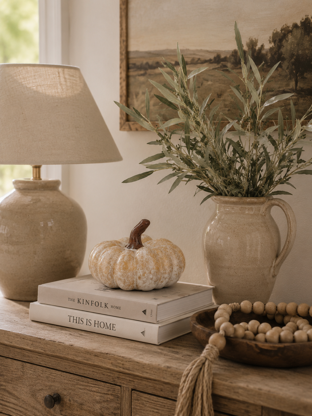 Decorative pumpkin ornament for autumn home styling