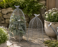 Set of 2 decorative wire cloches for home or garden styling