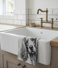 Cocker spaniel illustrated cotton tea towel